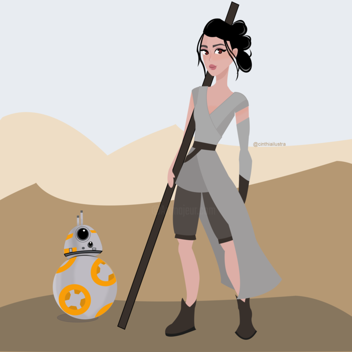 Bb8 And Rey Star Wars Artwork Wallpapers