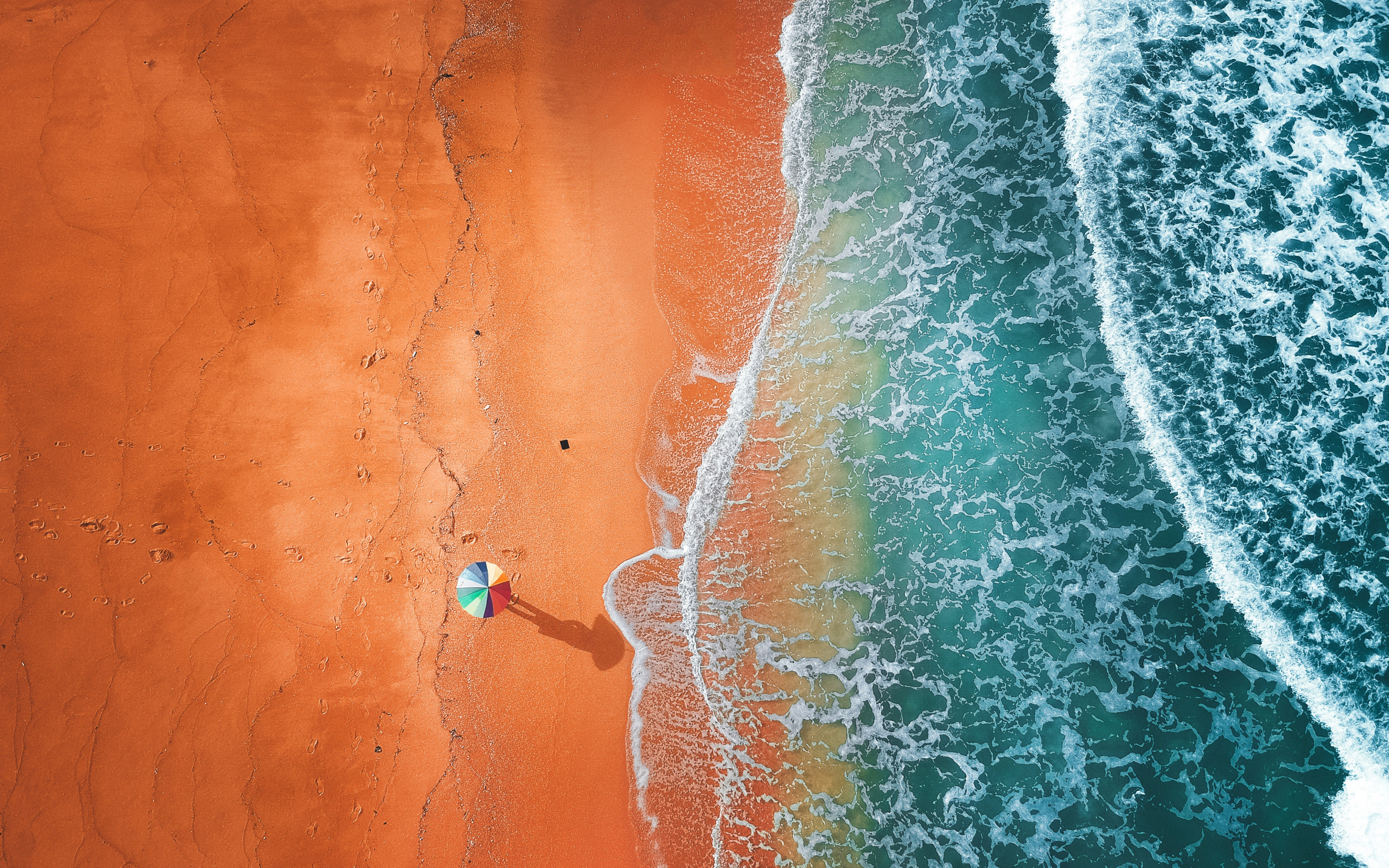 Beach 4K Aerial Photography Wallpapers