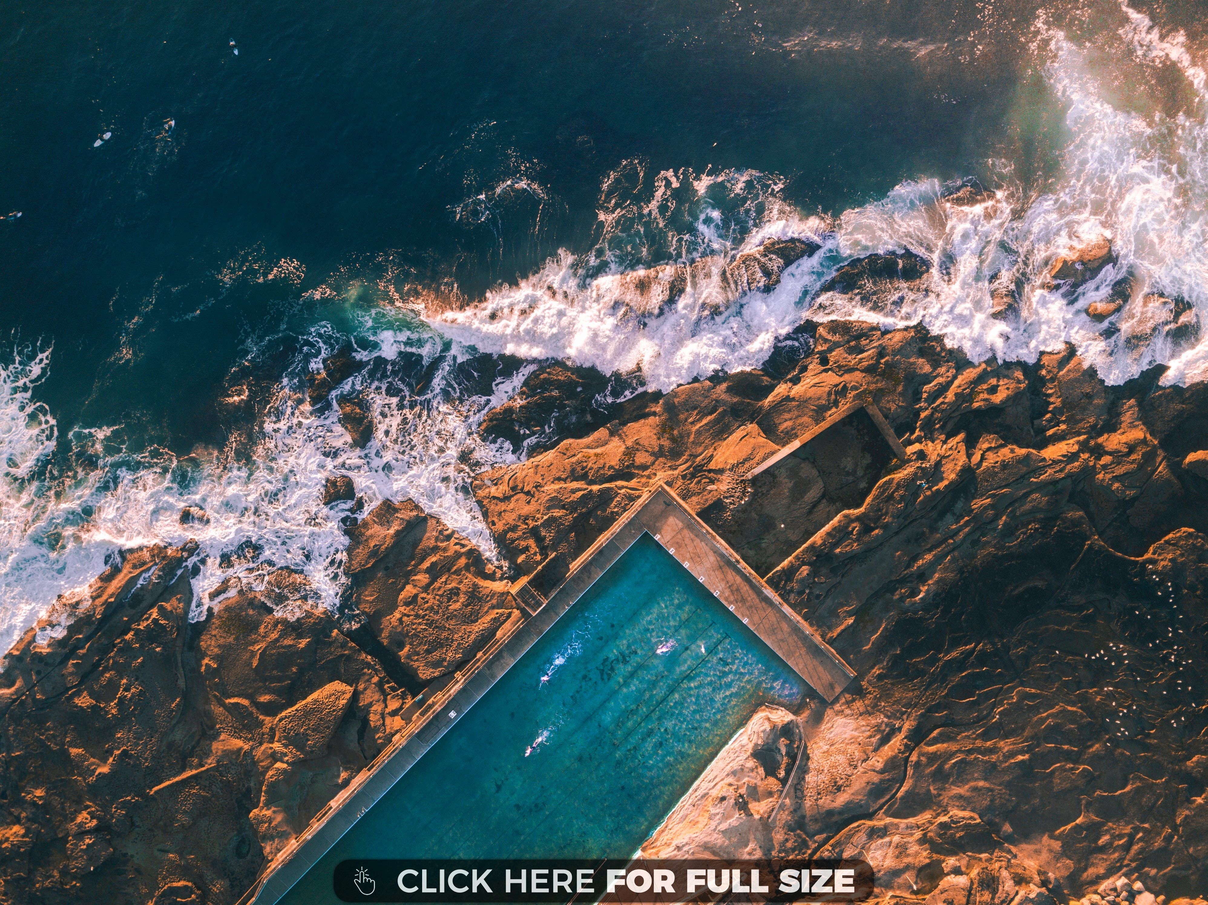 Beach 4K Aerial Photography Wallpapers