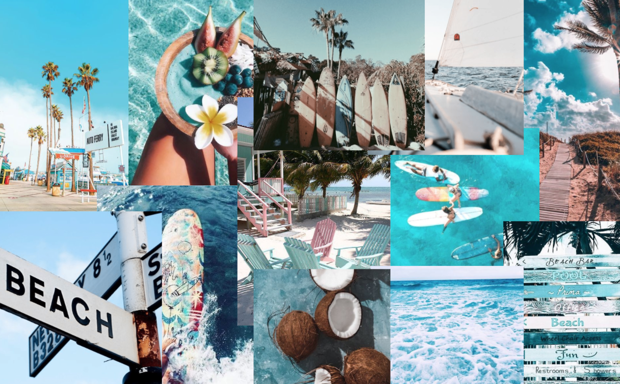 Beach Aesthetic Collage Wallpapers