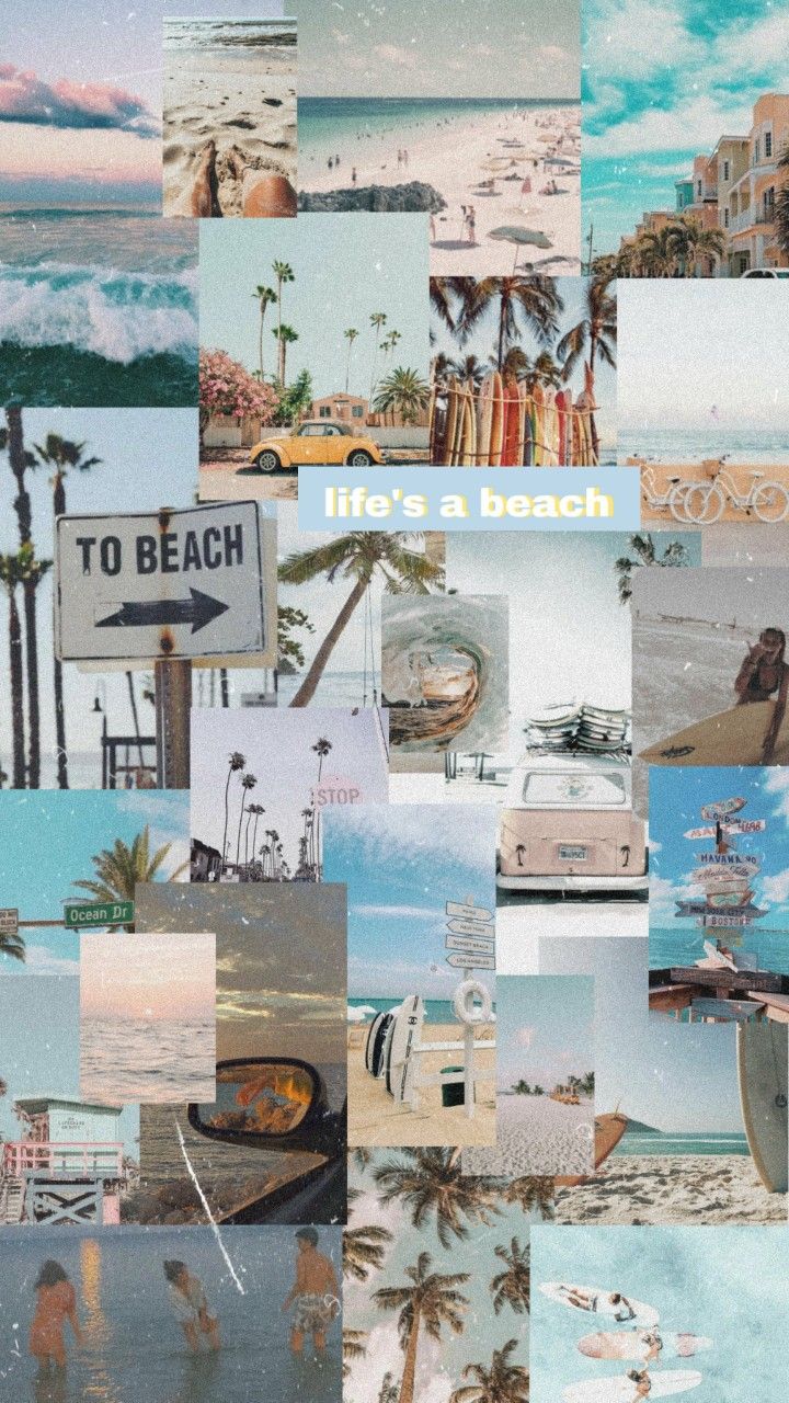 Beach Aesthetic Collage Wallpapers