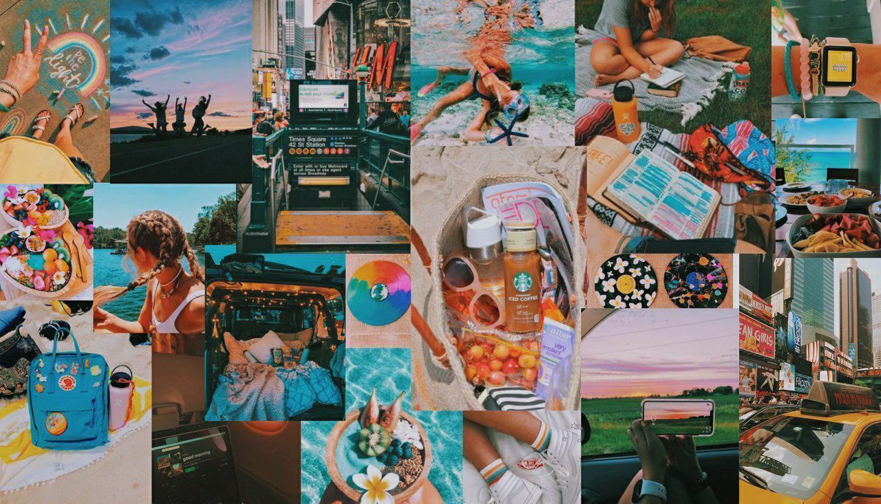 Beach Aesthetic Collage Wallpapers