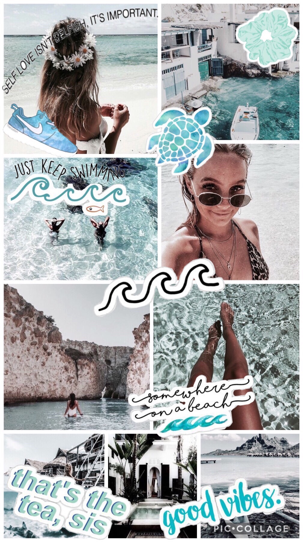 Beach Aesthetic Collage Wallpapers