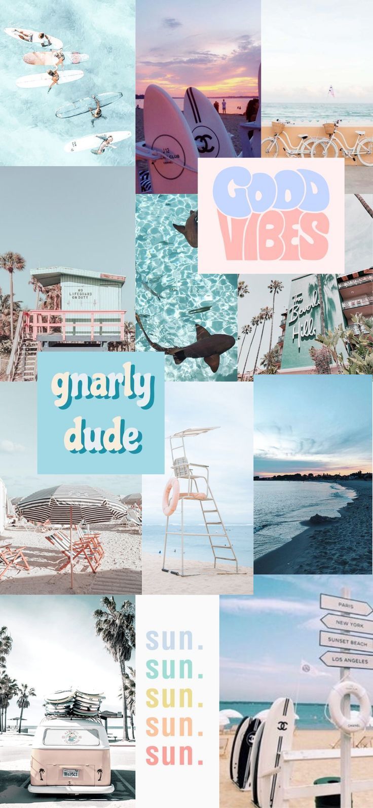 Beach Aesthetic Collage Wallpapers