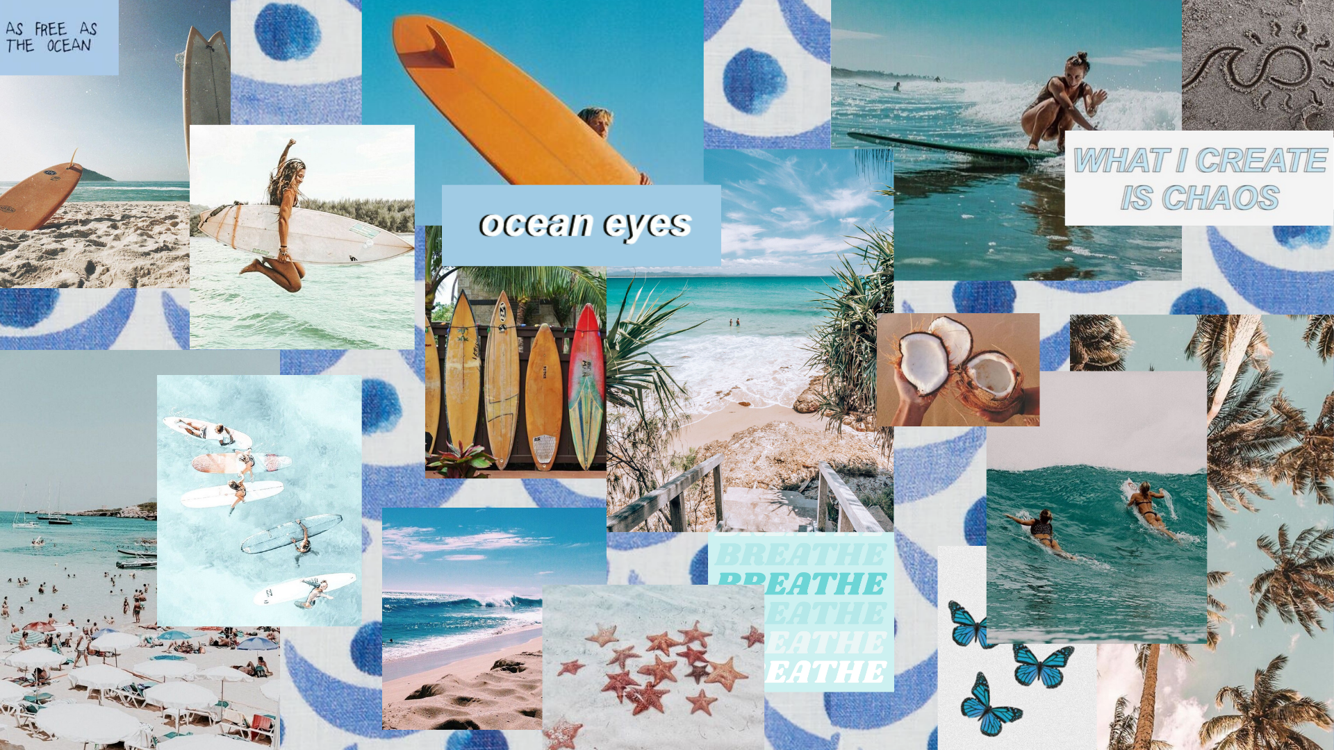 Beach Aesthetic Collage Wallpapers