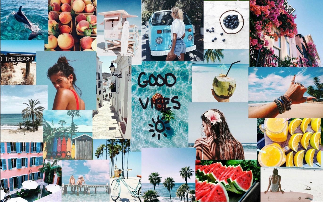 Beach Aesthetic Collage Wallpapers