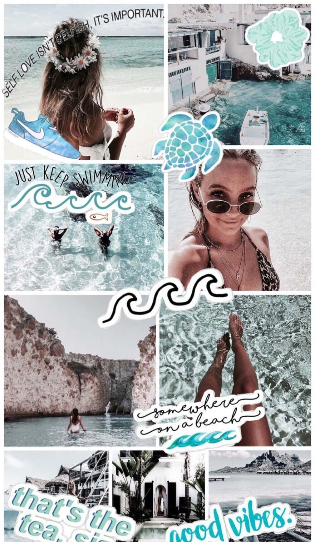 Beach Aesthetic Collage Wallpapers