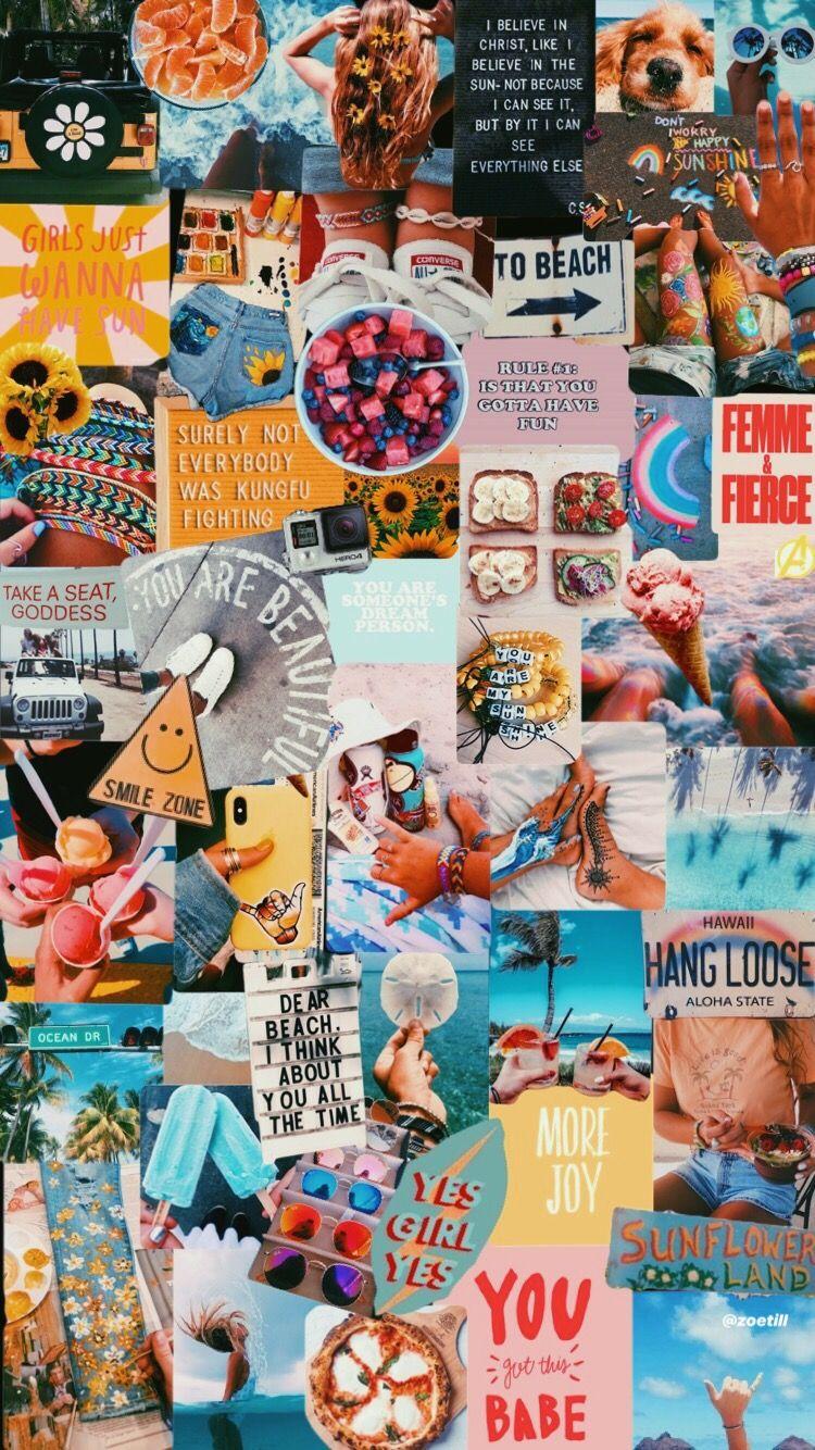 Beach Aesthetic Collage Wallpapers