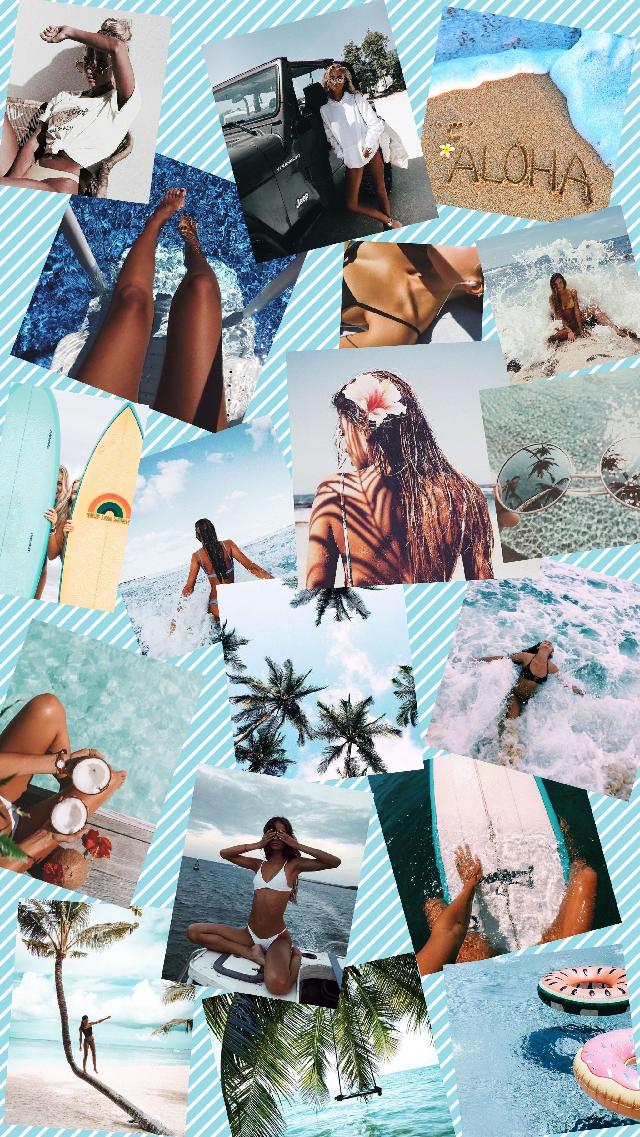 Beach Aesthetic Collage Wallpapers