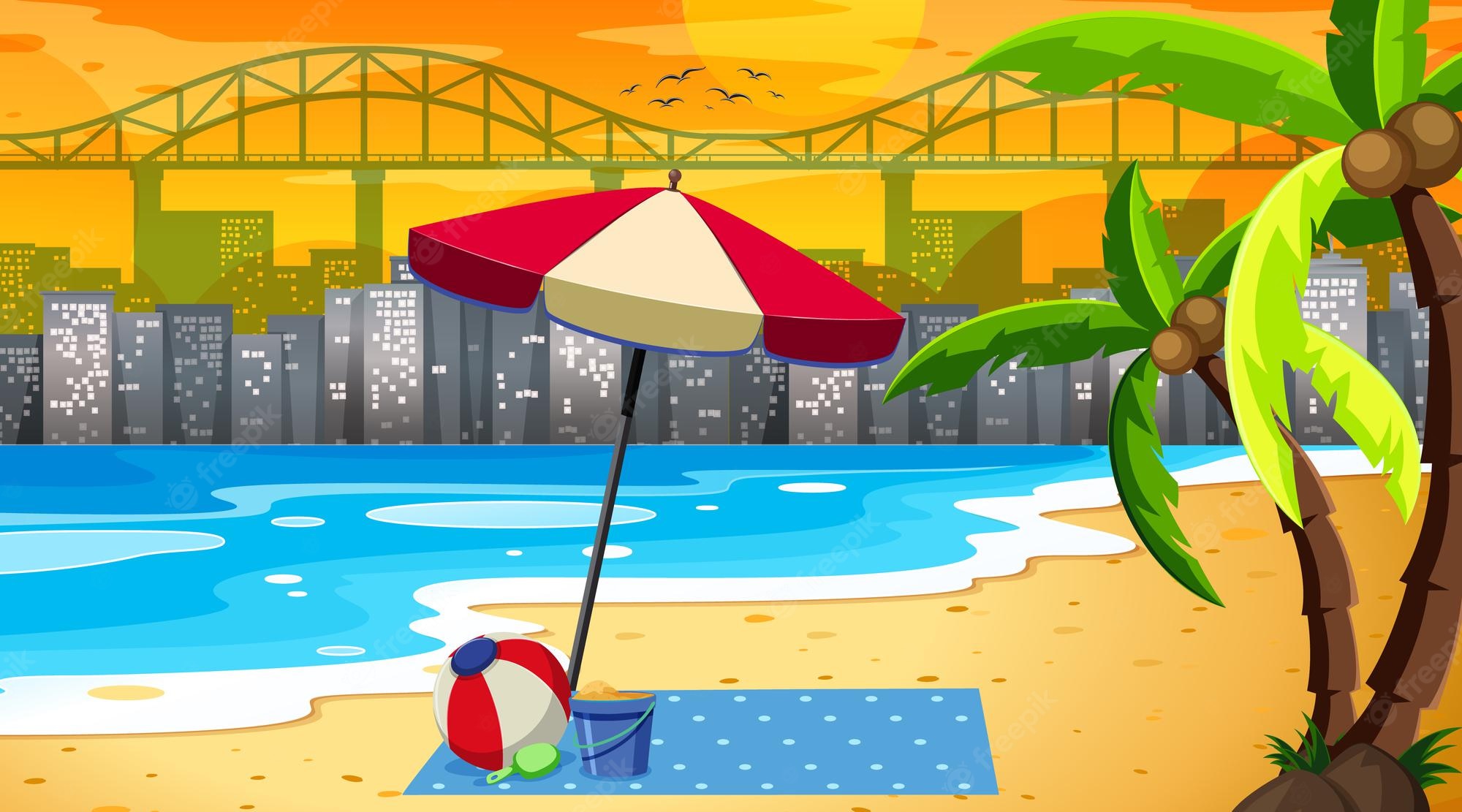 Beach City Background