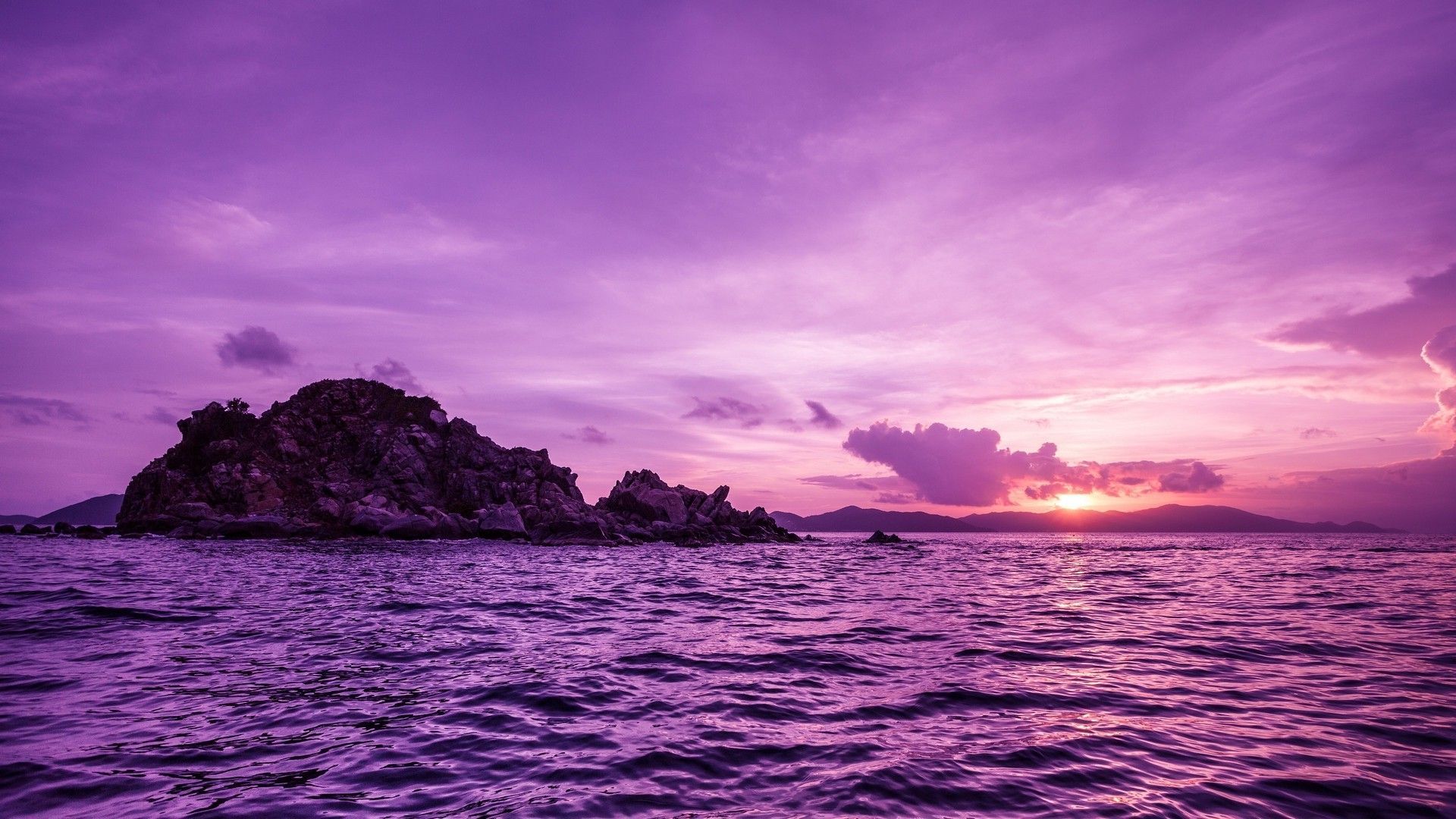 Beach Cloud Earth Horizon Ocean Purple Sea Wallpapers