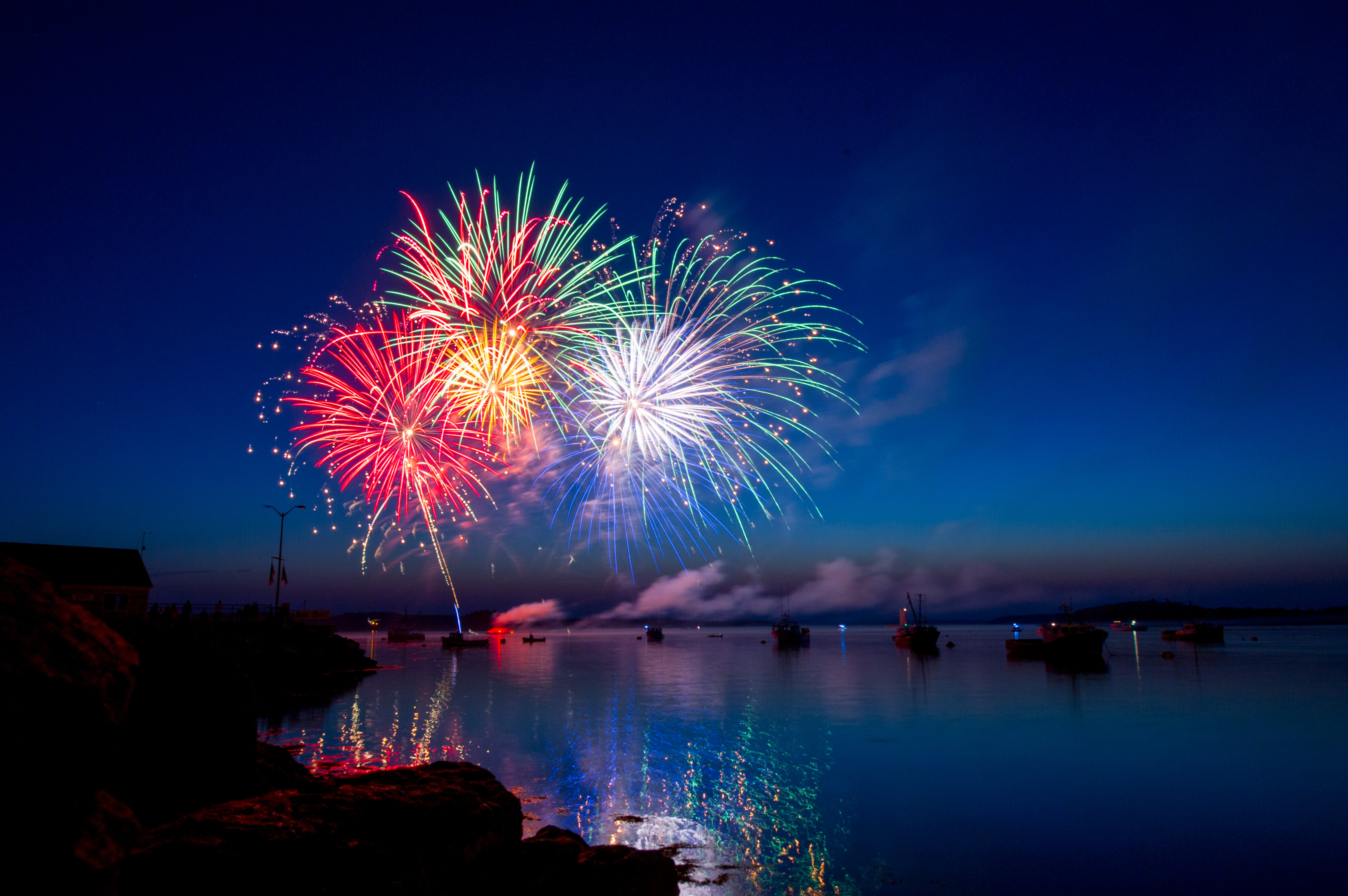 Beach Fireworks Wallpapers