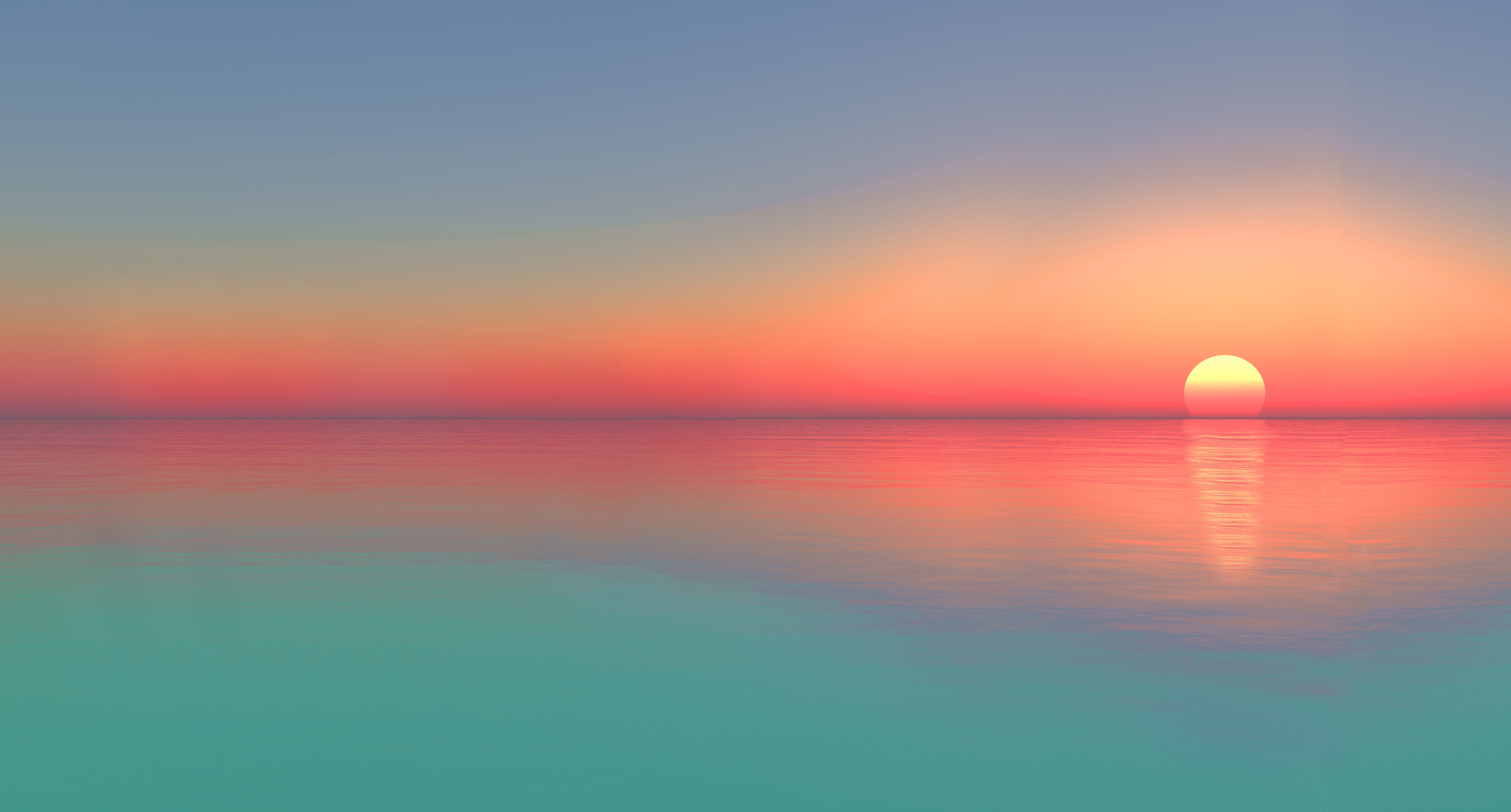 Beach Minimalist Digital Art 5K Wallpapers