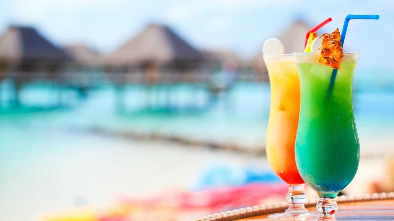 Beach Summer Beach Tropical Drinks Wallpapers