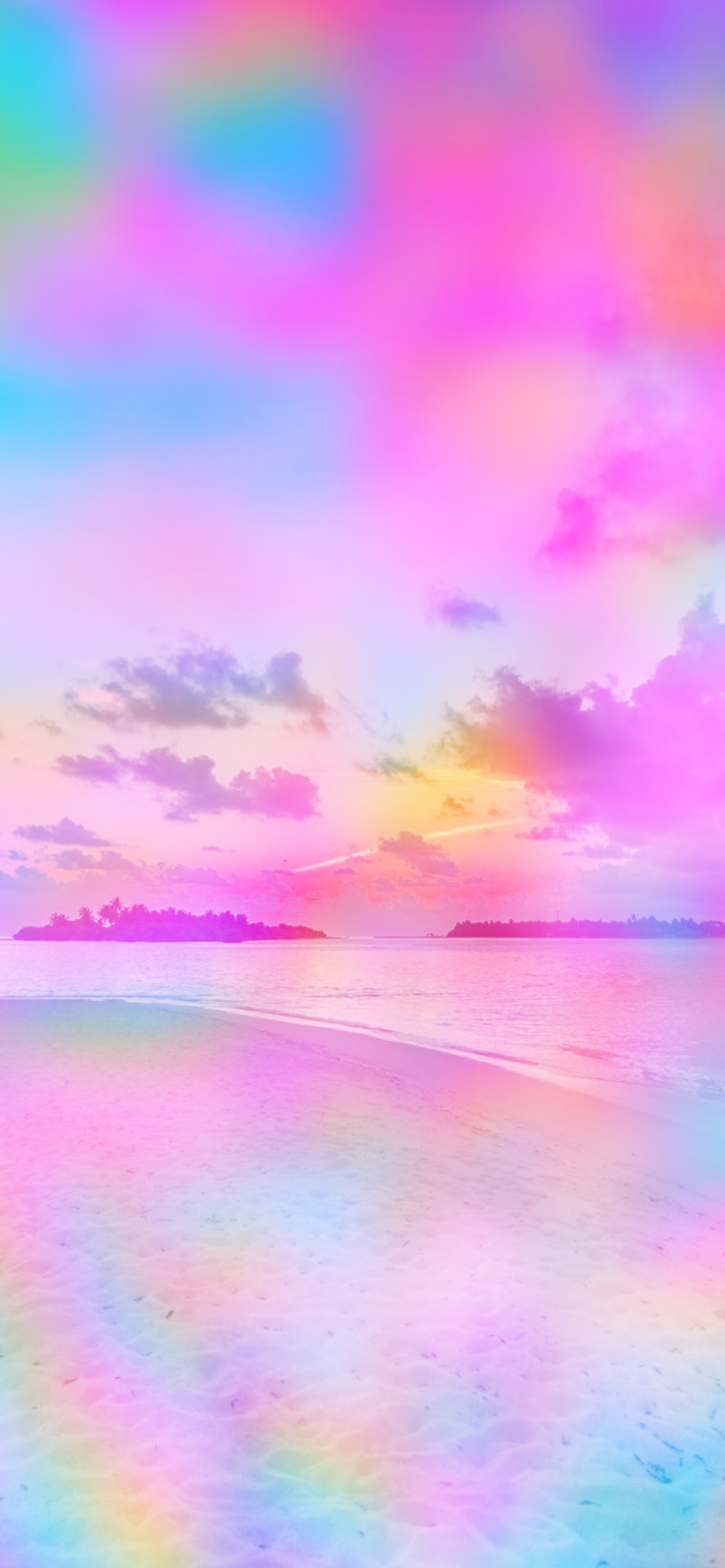 Beach Sunset Rainbow Wallpapers