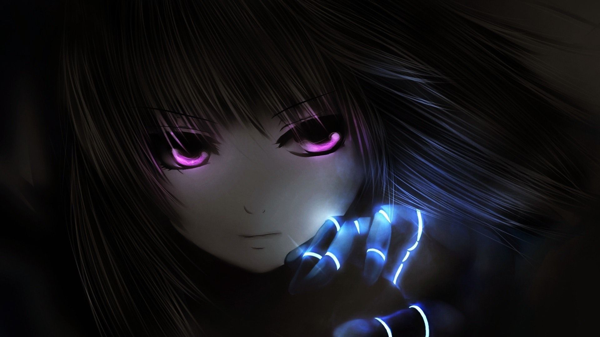 Beautiful Anime Girl Black Wallpapers Wallpapers