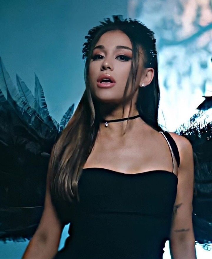Beautiful Ariana Grande In A Black Dress Wallpapers