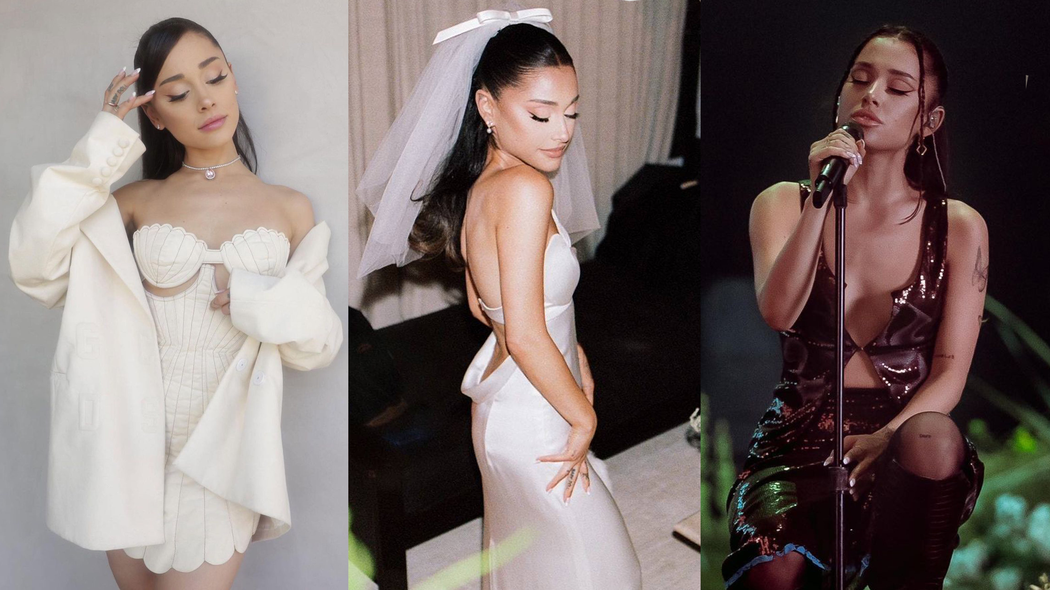 Beautiful Ariana Grande In A Black Dress Wallpapers