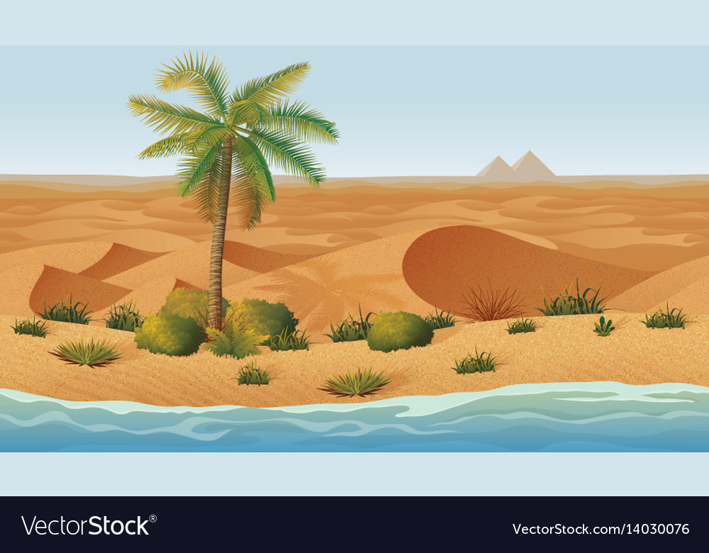 Beautiful Desert Oasis Background