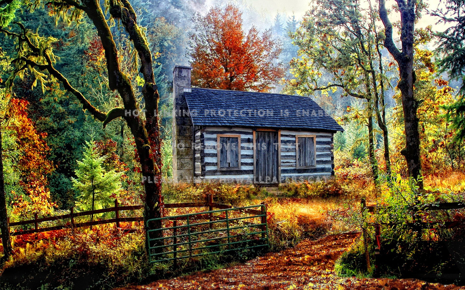 Beautiful Fall Cabin Desktop Wallpapers