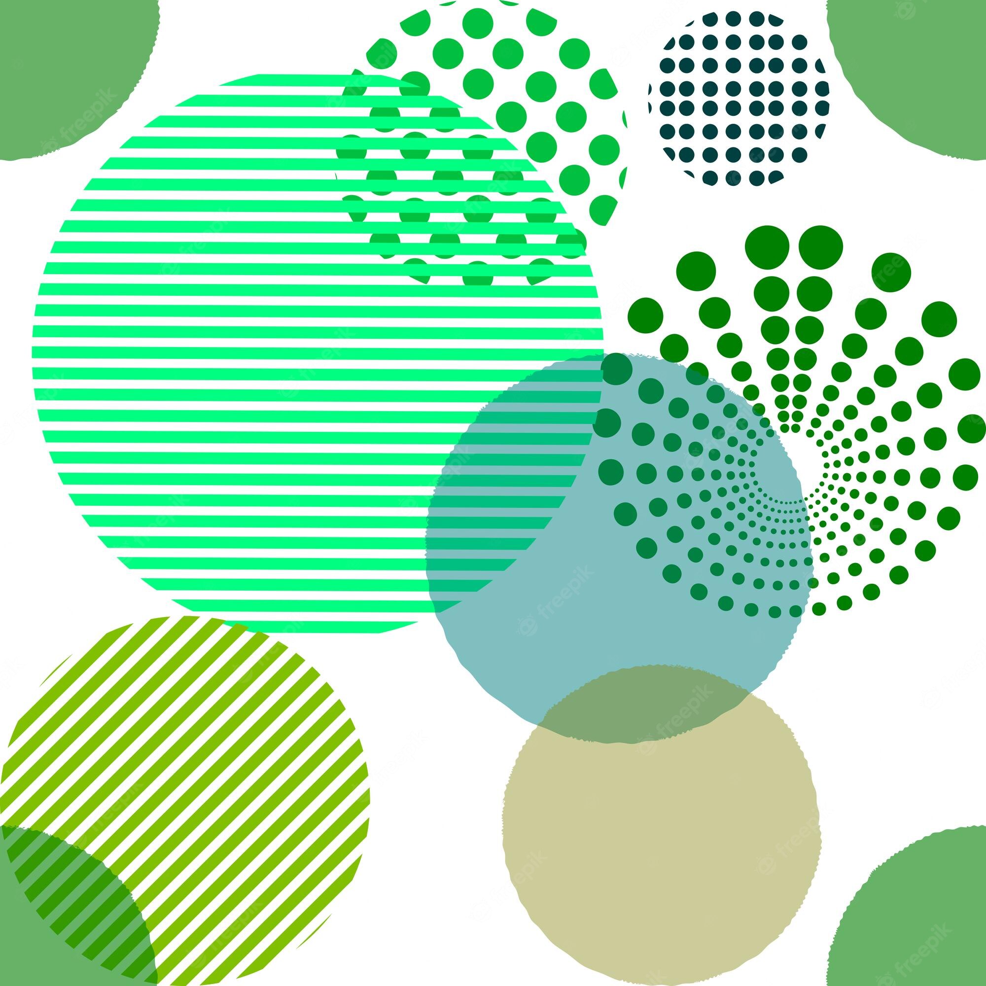 Beautiful Green Circular Pattern Wallpapers