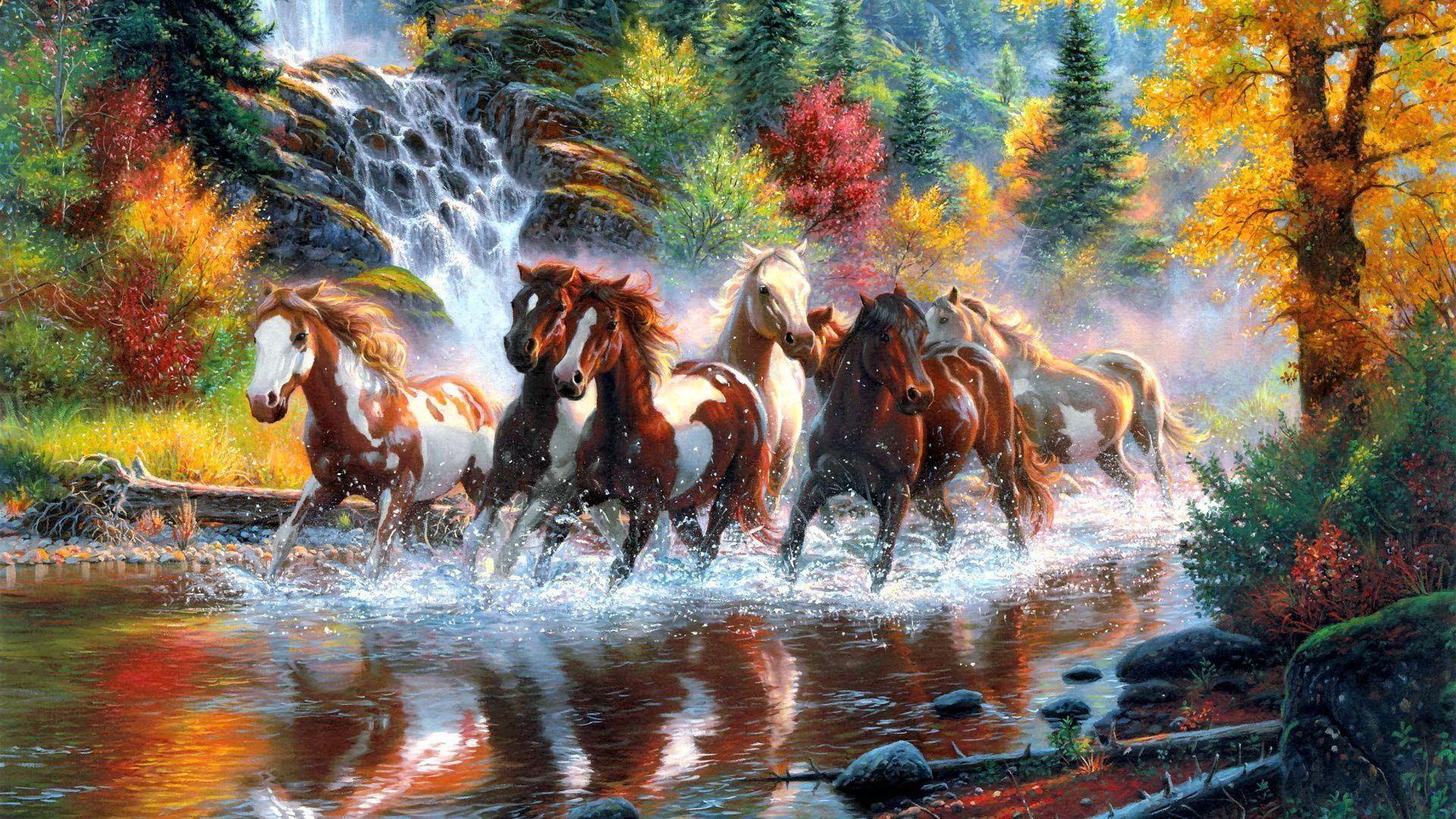 Beautiful Horses Running Wild Wallpapers