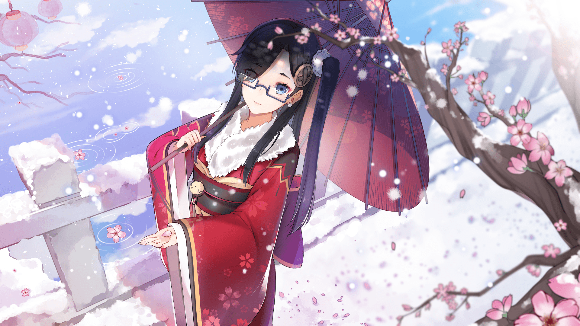 Beautiful Kimono Anime Girl Wallpapers