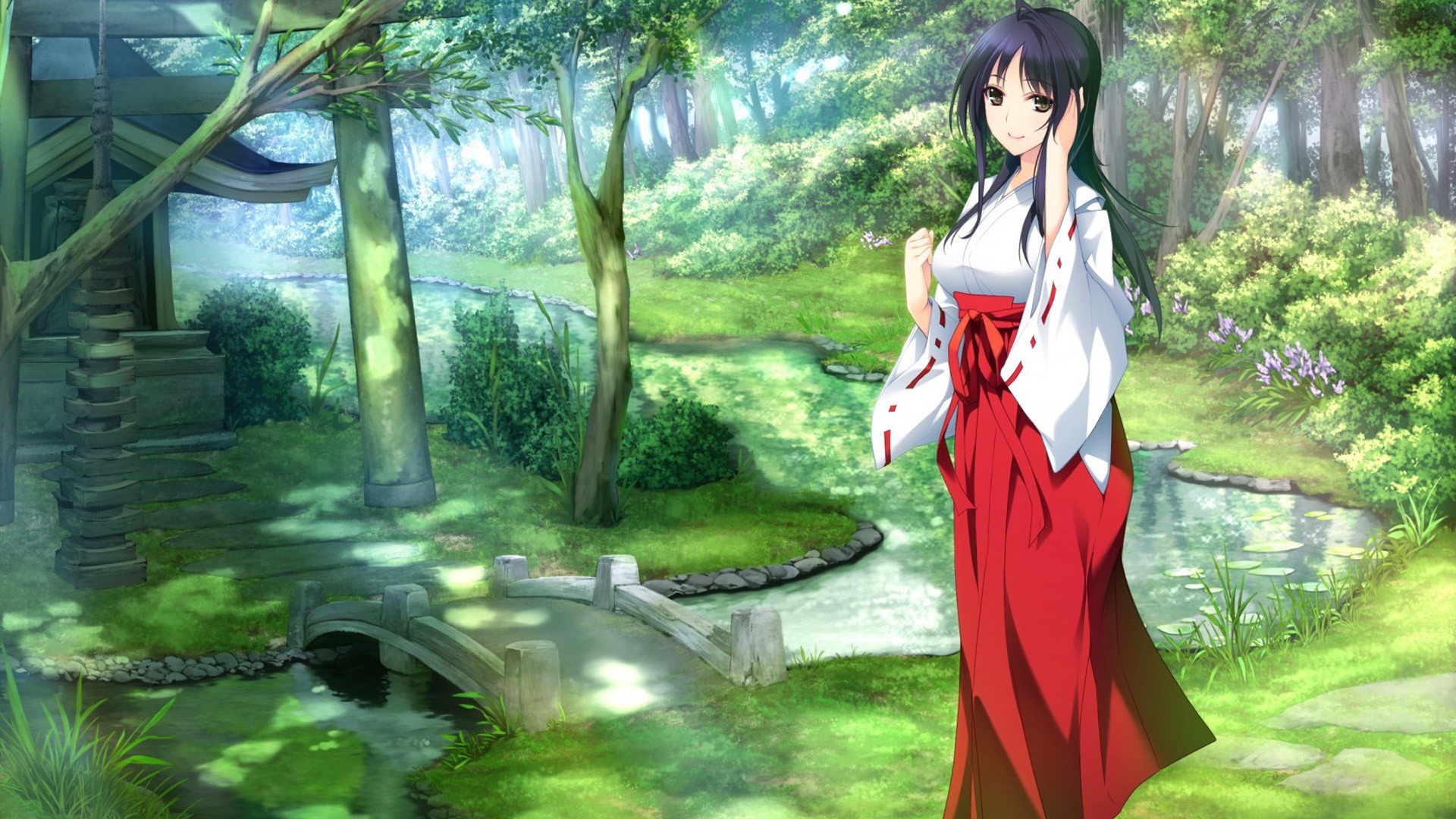 Beautiful Kimono Anime Girl Wallpapers