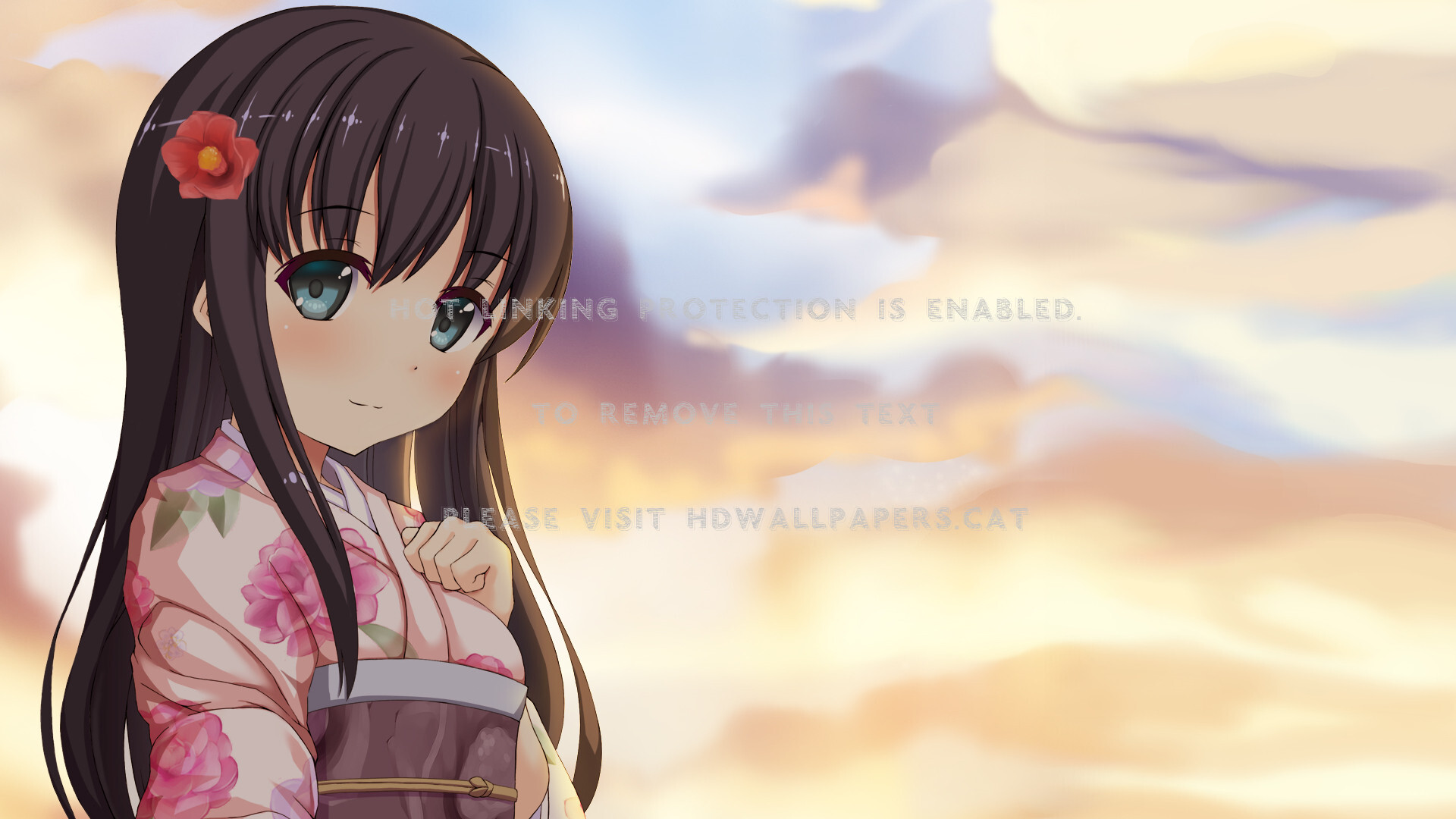 Beautiful Kimono Anime Girl Wallpapers