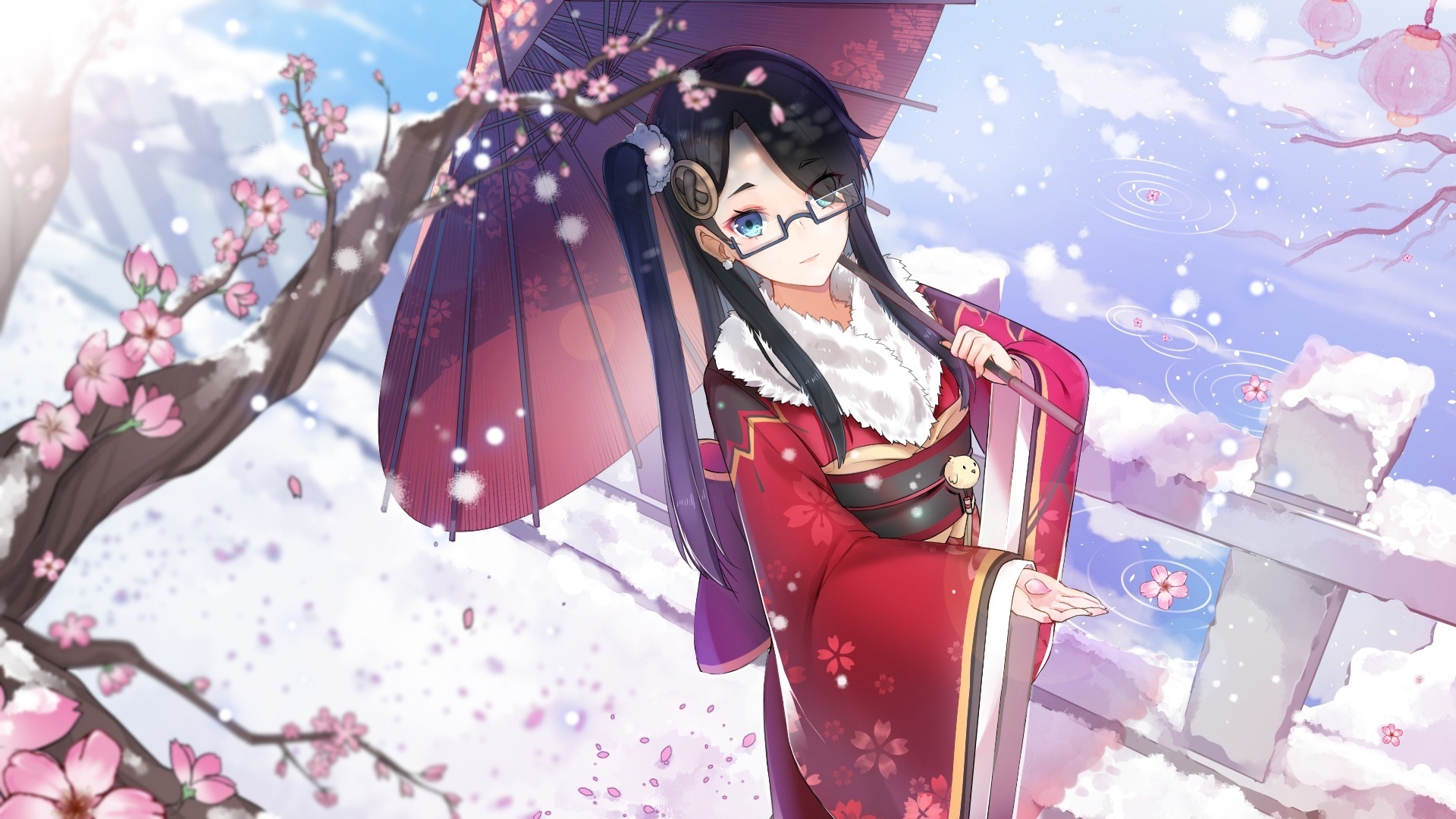 Beautiful Kimono Anime Girl Wallpapers