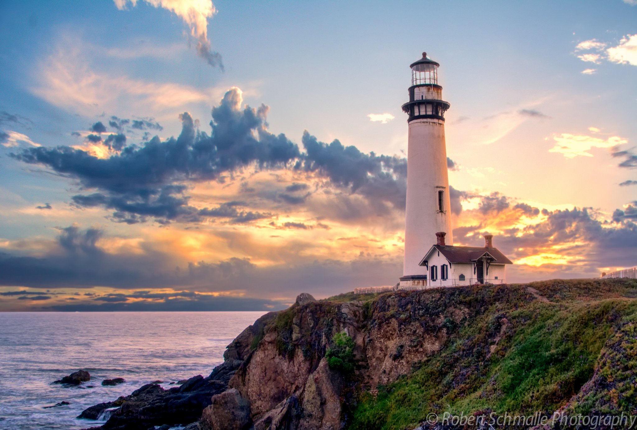 Beautiful Lighthouse With Rock Bridge Wallpapers