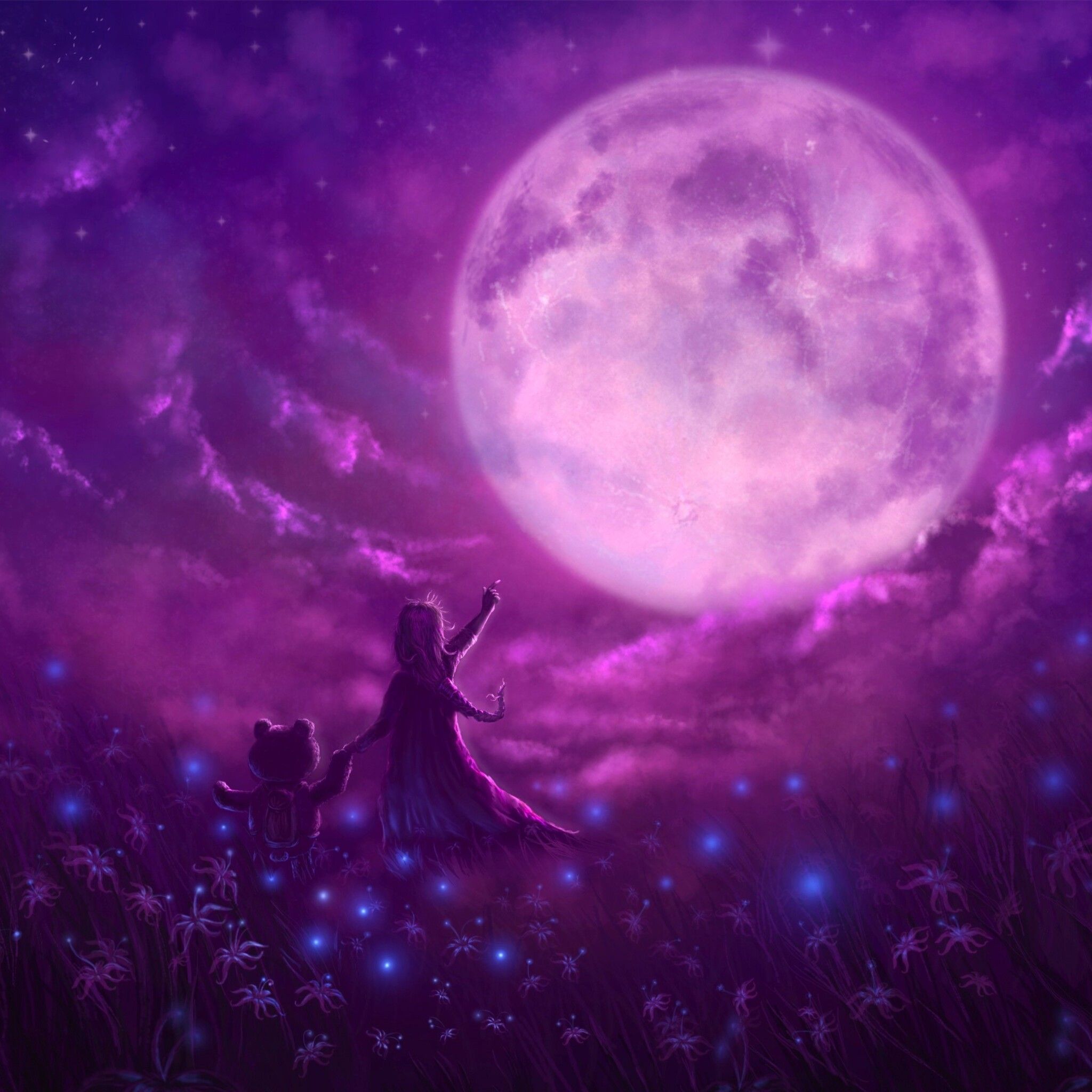 Beautiful Purple Moon Wallpapers