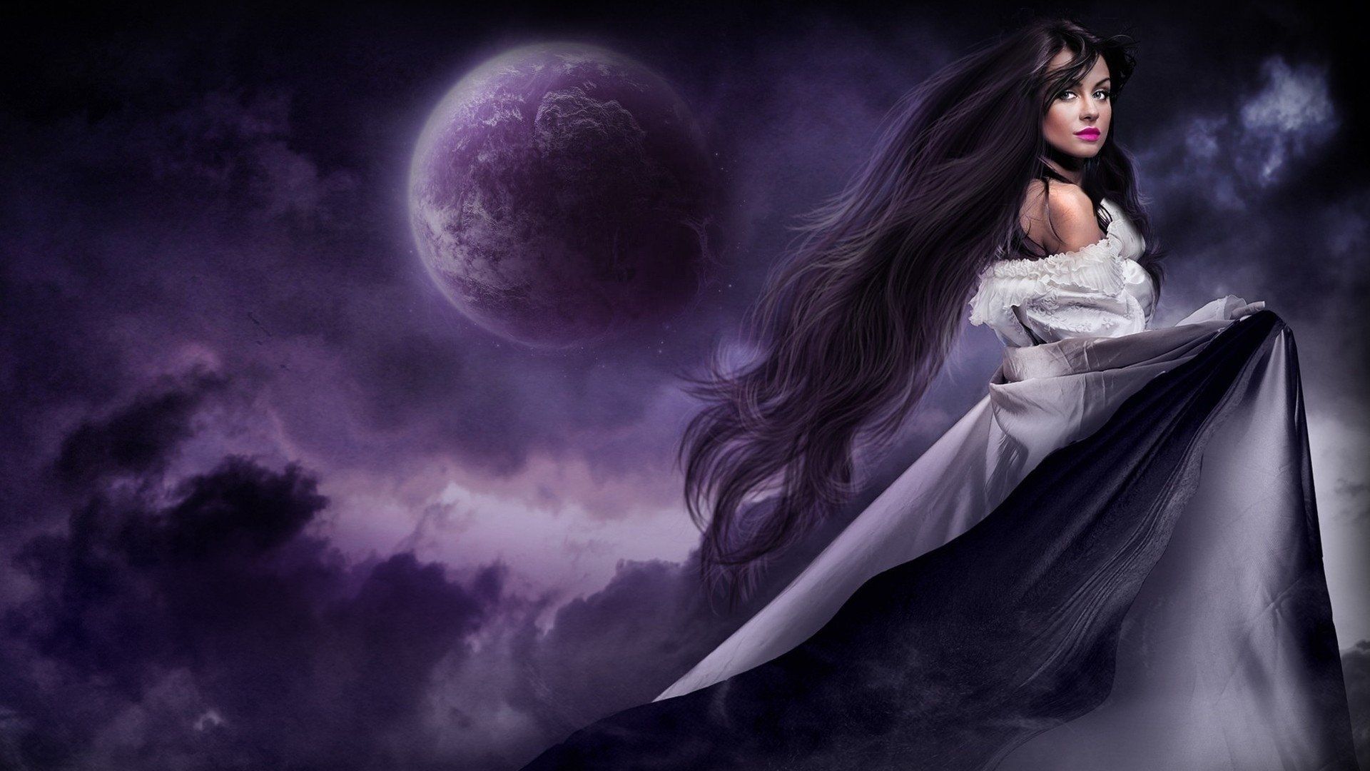 Beautiful Purple Moon Wallpapers