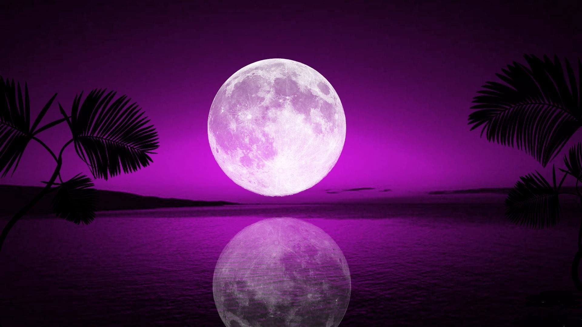 Beautiful Purple Moon Wallpapers