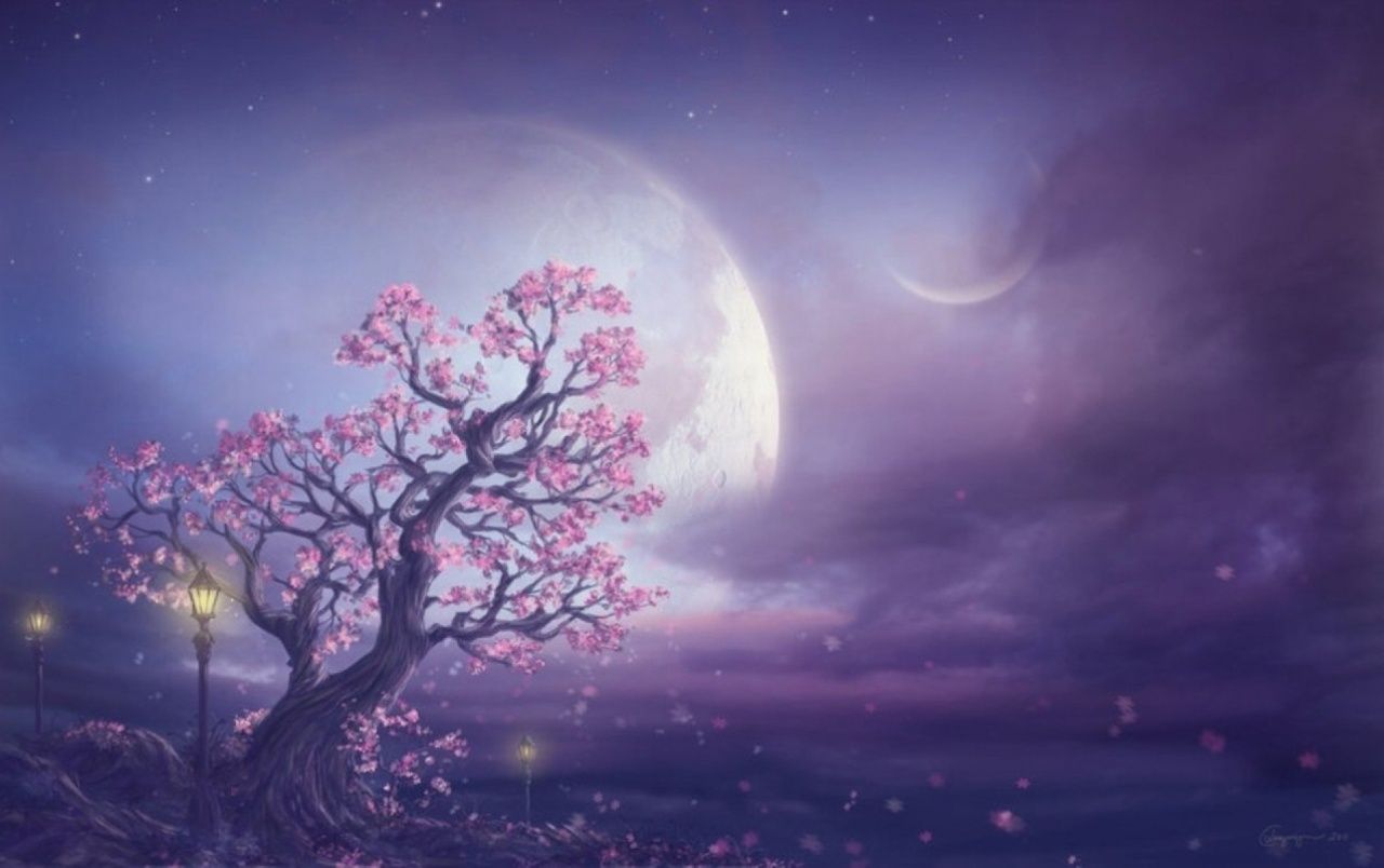 Beautiful Purple Moon Wallpapers