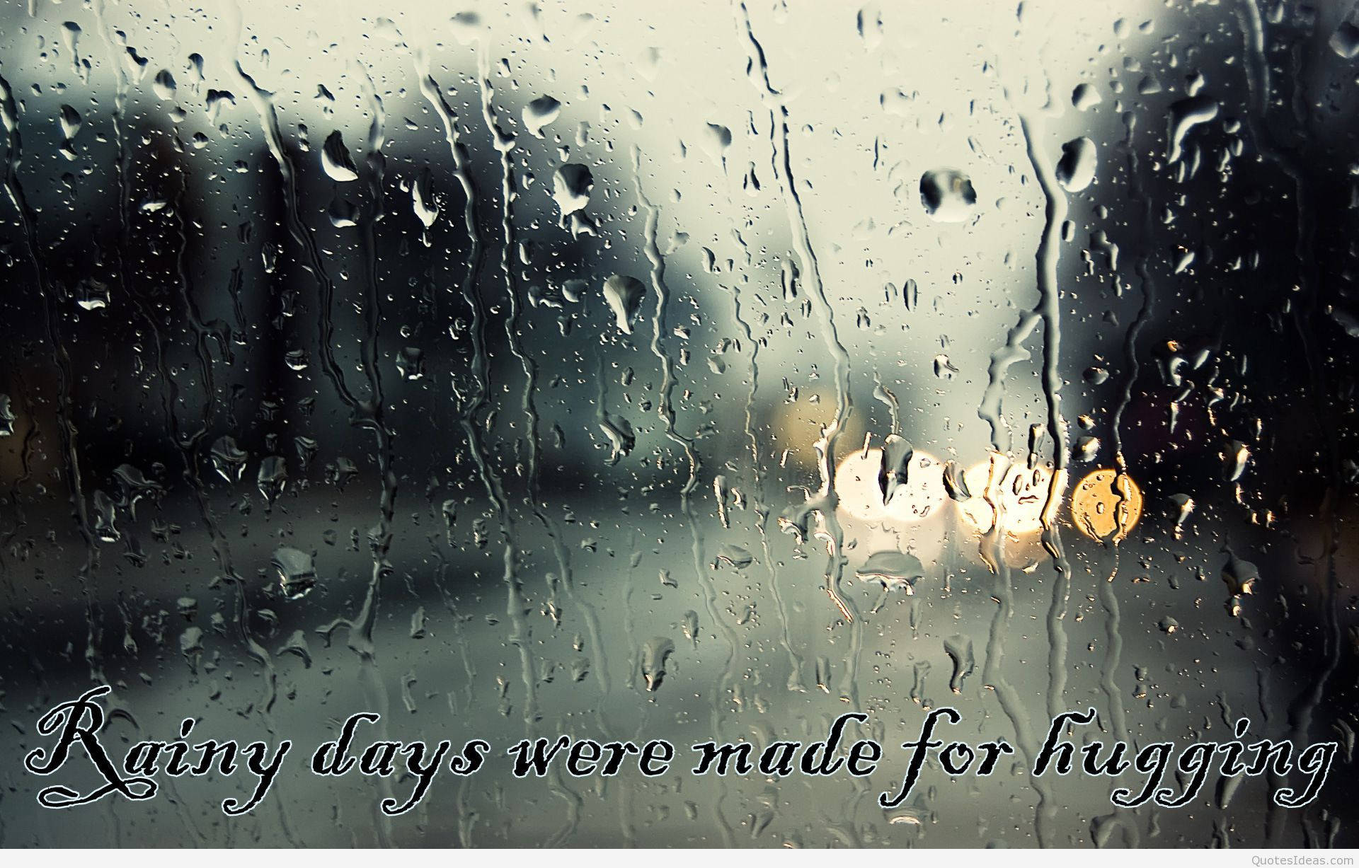 Beautiful Rain Drops With Quotes Wallpapers