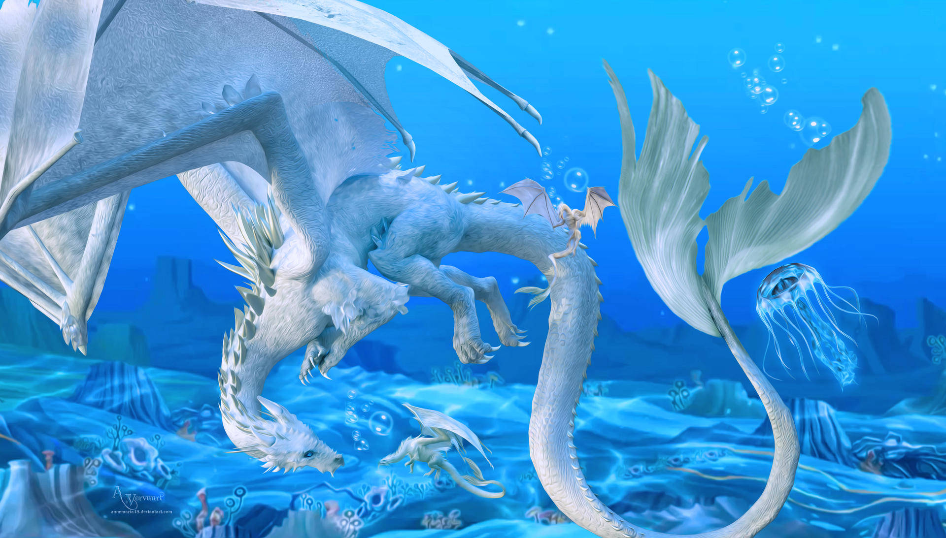 Beautiful Water Dragon Wallpapers