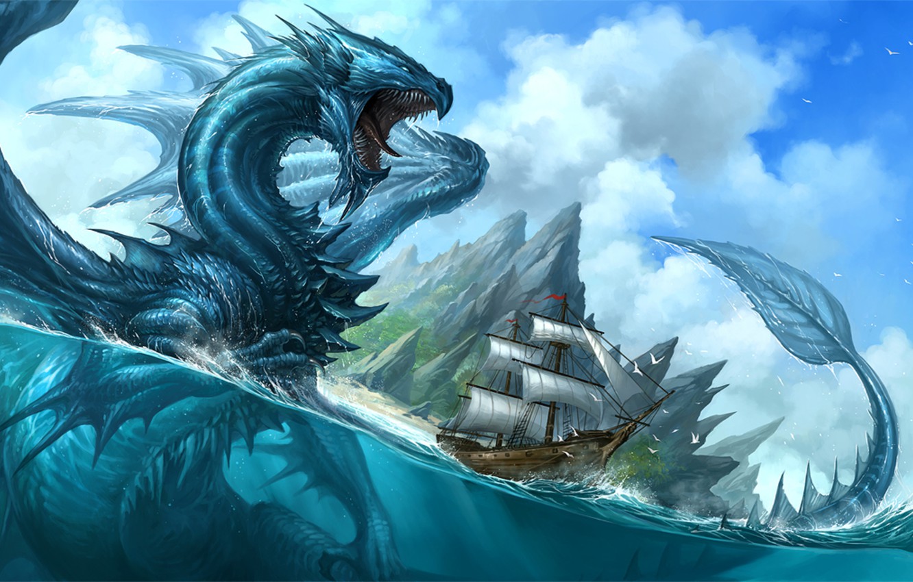 Beautiful Water Dragon Wallpapers