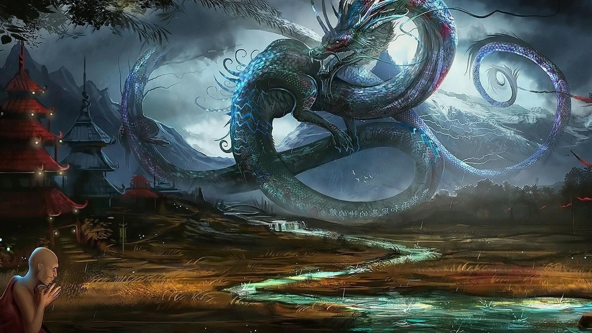 Beautiful Water Dragon Wallpapers