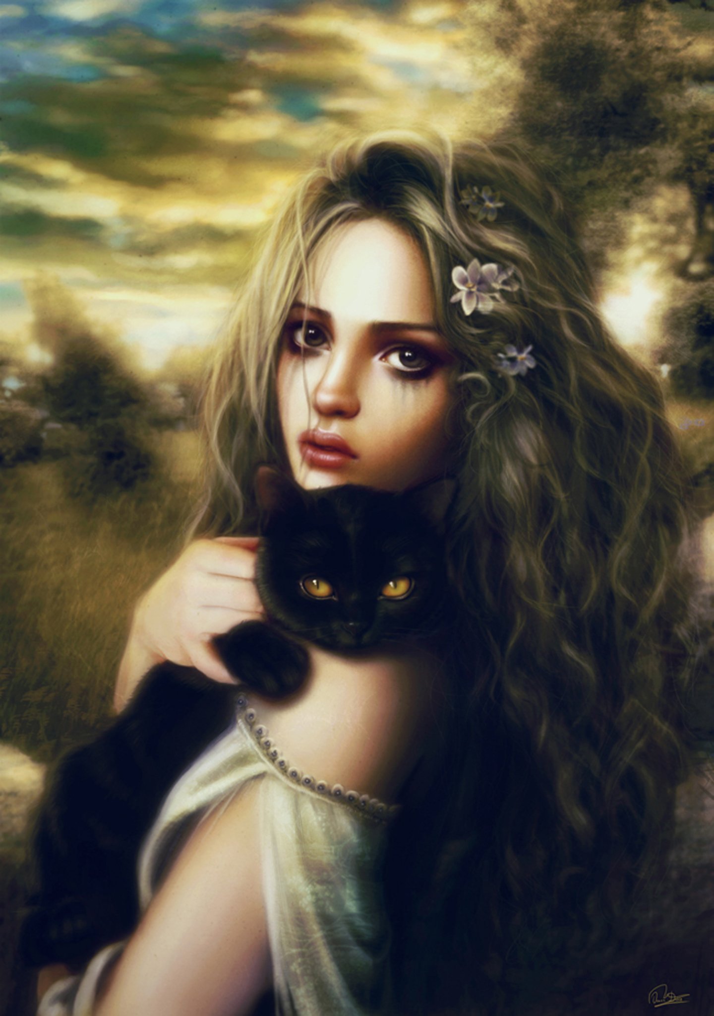 Beautiful Witch Cat Wallpapers