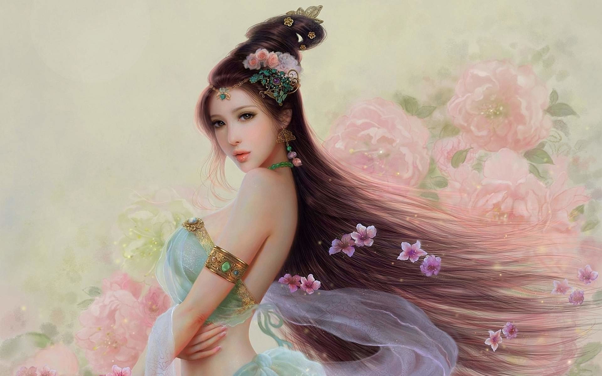 Beautiful Woman Painting Images Wallpapers