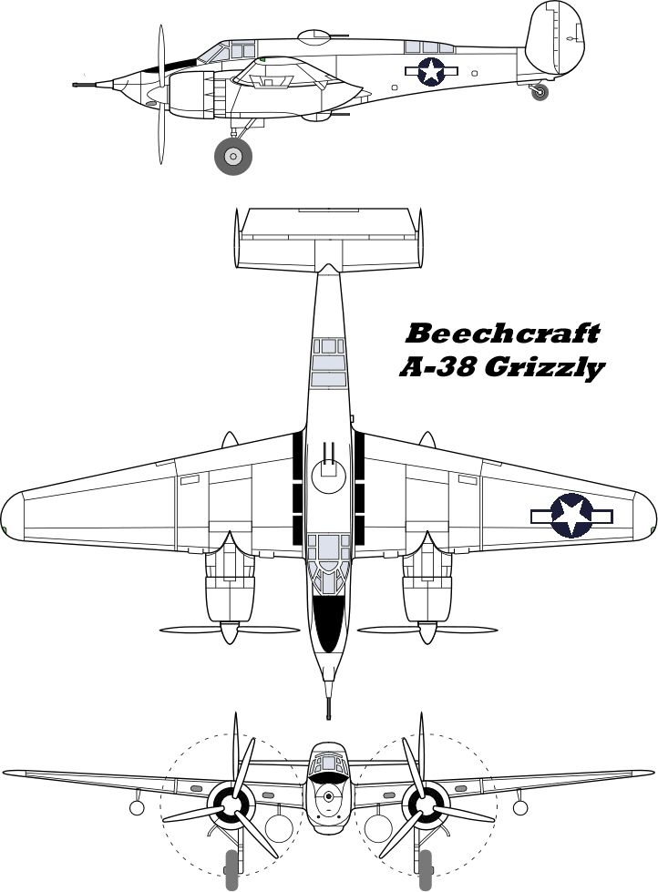 Beechcraft Xa-38 Grizzly Wallpapers