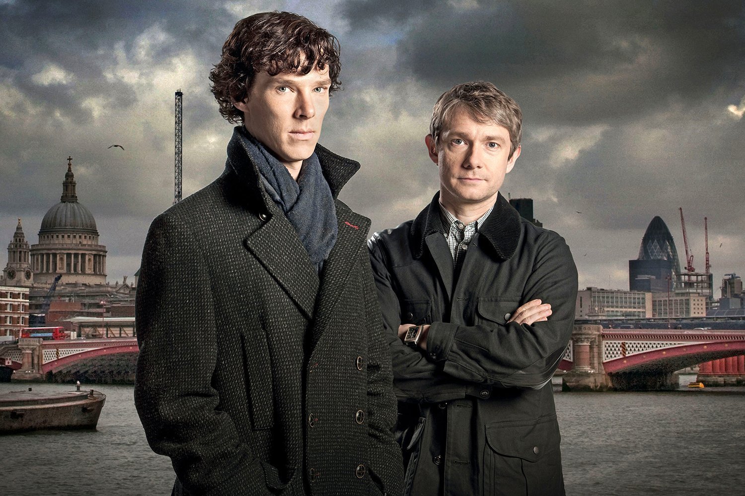 Benedict Cumberbatch And Martin Freeman Sherlock Artwork Wallpapers