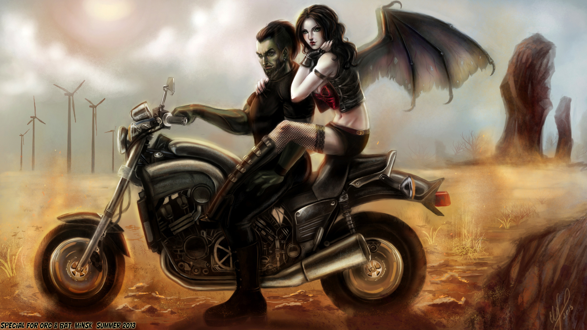 Biker Girl Futuristic Wallpapers