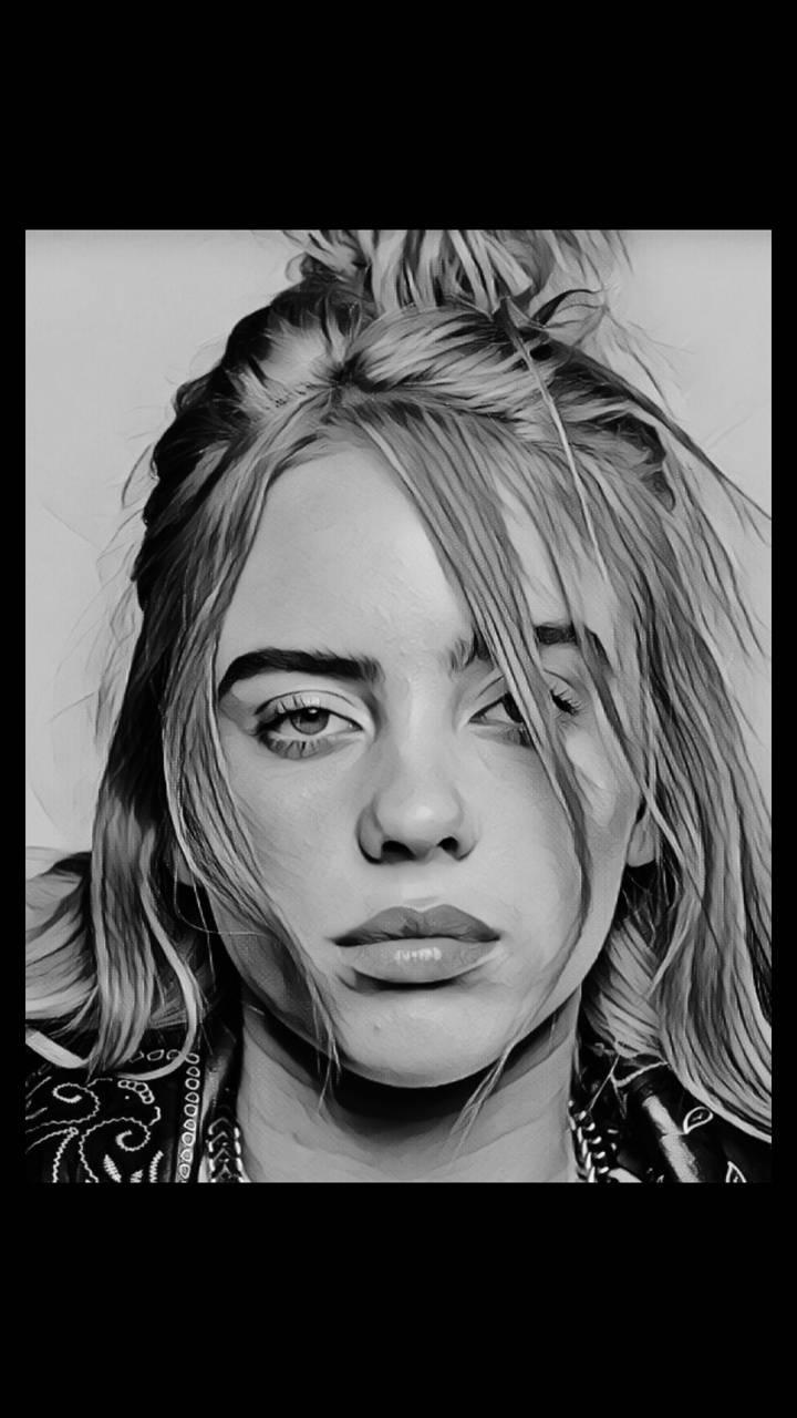 Billie Eilish Black and White 2020 Wallpapers