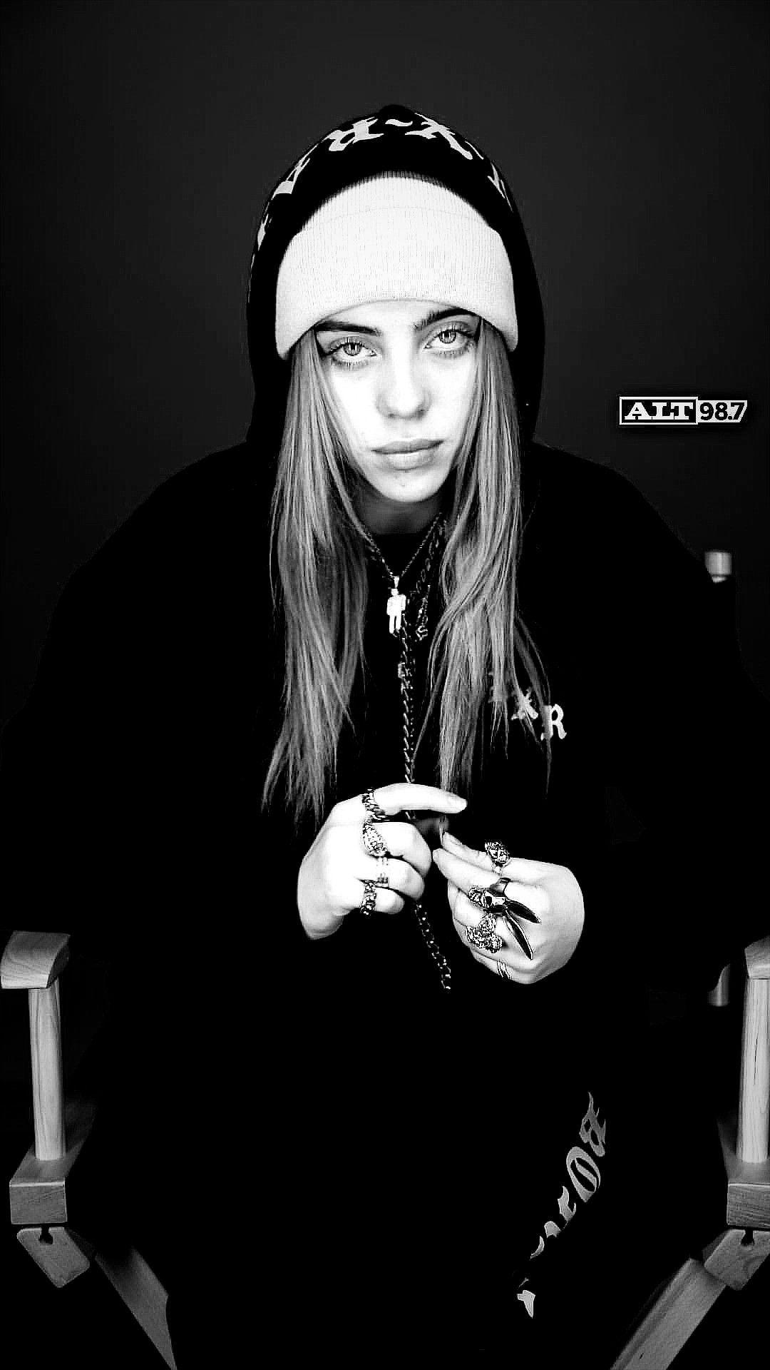 Billie Eilish Black and White 2020 Wallpapers