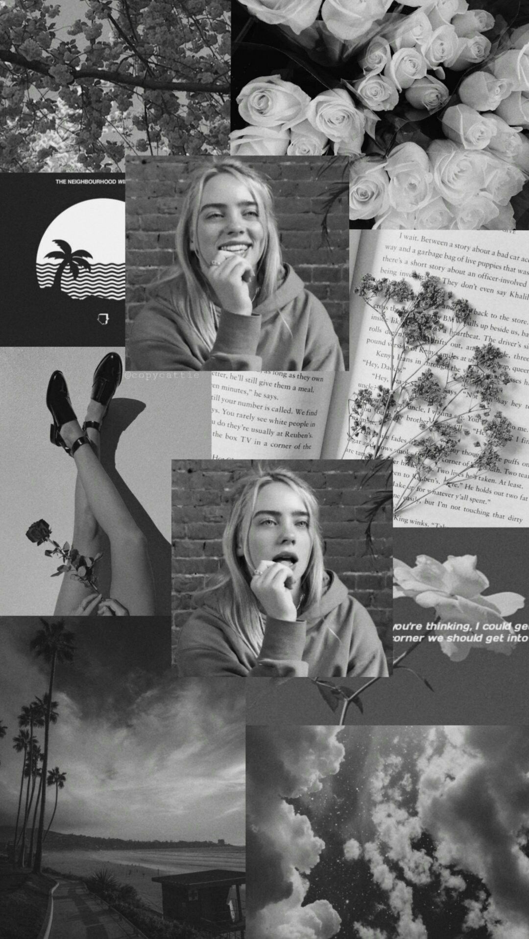 Billie Eilish Black and White 2020 Wallpapers