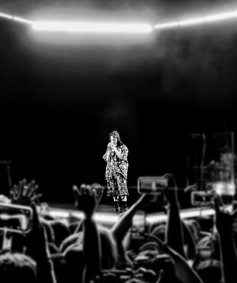 Billie Eilish Black And White Photo Wallpapers