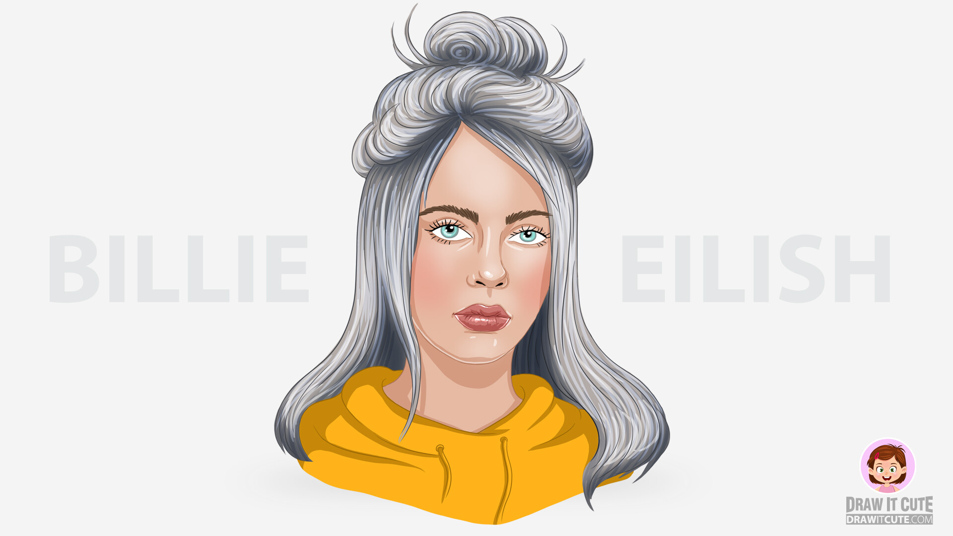 Billie Eilish Cartoon Drawing Wallpapers