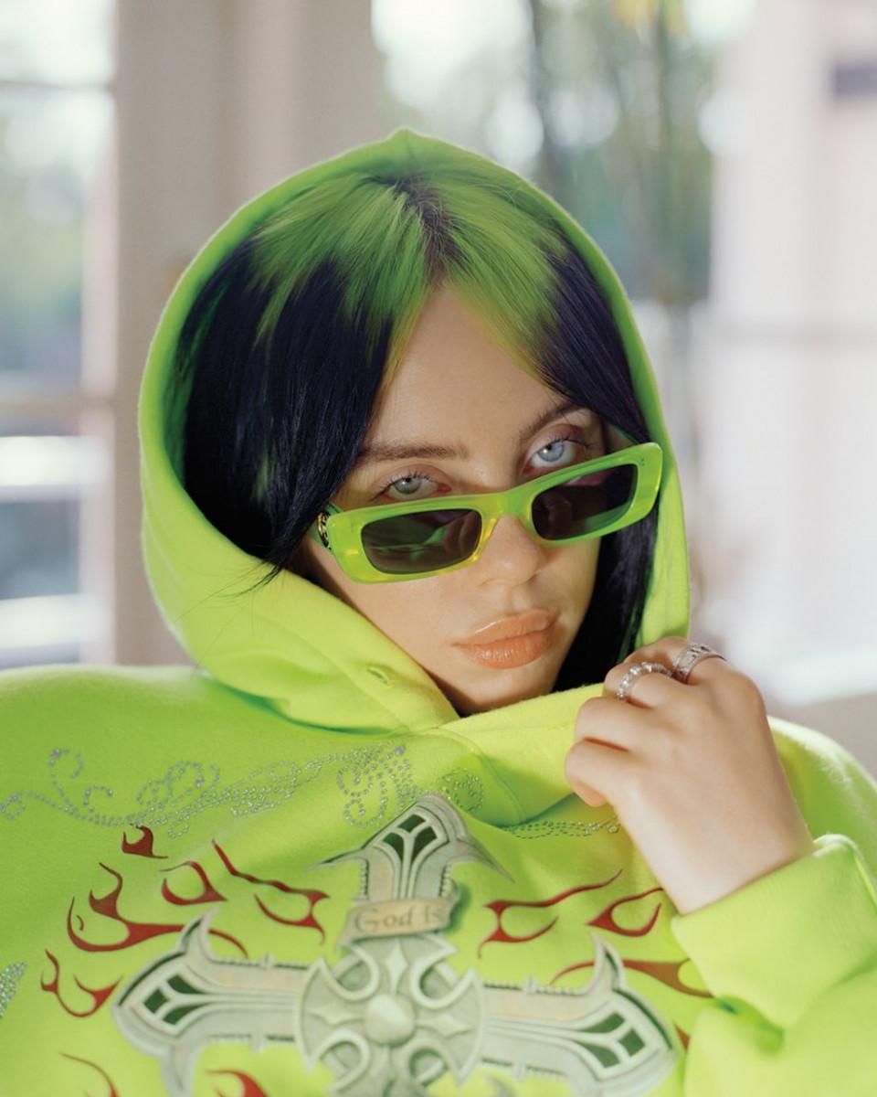 Billie Eilish Green Hair Smiling Wallpapers